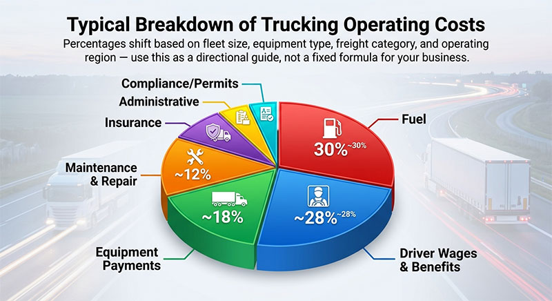 Typical Breakdown of Trucking Operating Costs